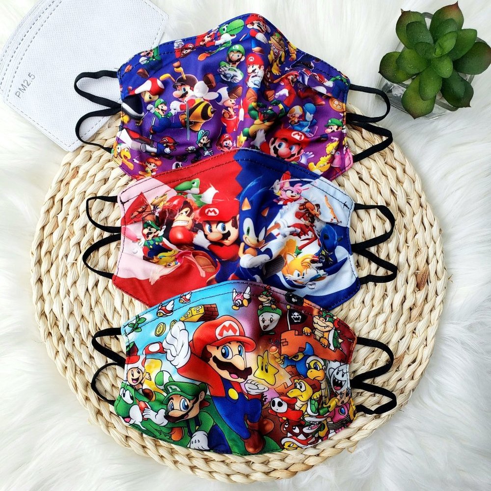 Super Smash Bros/Sonic Face masks